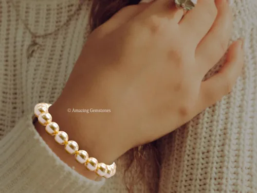 Miniatura 706 de Amazing Gemstone Pulsera de cristal para mujeres y hombres, pulsera de cristal curativo de protección, pulsera elástica con cuentas de piedras