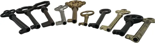 Miniatura 2 de Juego de llaves de esqueleto universal, funciona solo con orificios de cerradura de 1/2 pulgada, llaves vintage genéricas de barril hueco