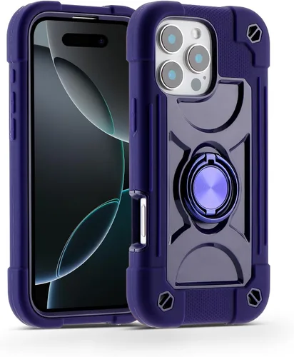 Miniatura 109 de MARKILL Funda compatible con iPhone 15 de 6.1 pulgadas con soporte integrado, [grado militar resistente de cuerpo completo] protección contra Rosa