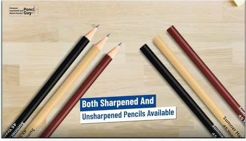 Miniatura 5 de Lápices redondos personalizados con impresión promocional de Pencil Guy, 144 por caja. ¡19 colores para elegir! Amarillo