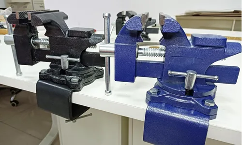 Miniatura 7 de MYTEC Tornillo de Banco 2 en 1 de Servicio Pesado para Mesa de Trabajo, 6.0" azul, Tornillo de Banco de Mesa Multiusos Mejorado, Tornillo de Banco