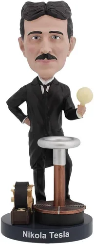 Royal Bobbles Nikola Tesla Bobblehead, figura realista de poliresina premium, número de serie único, detalles exquisitos