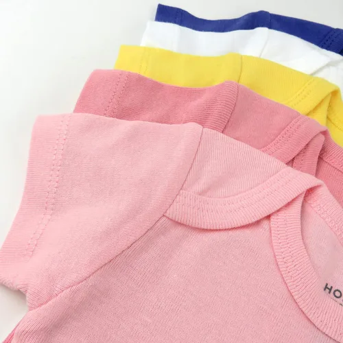 Miniatura 2 de HonestBaby baby-girls 5-pack Short Sleeve Bodysuits One-piece 100% Organic Cotton for Infant and Baby Girls (Legacy)