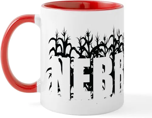 Miniatura 93 de CafePress I Love Nebraska Taza de café de cerámica de 11 oz (11.0 fl oz)