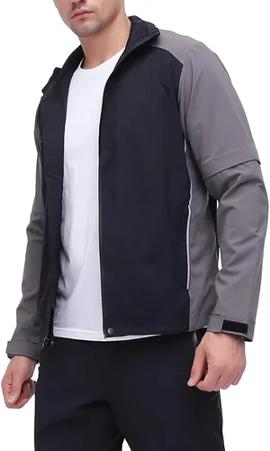 Miniatura 5 de fit space Chaqueta de lluvia de golf para hombre, impermeable, ligera, cortavientos