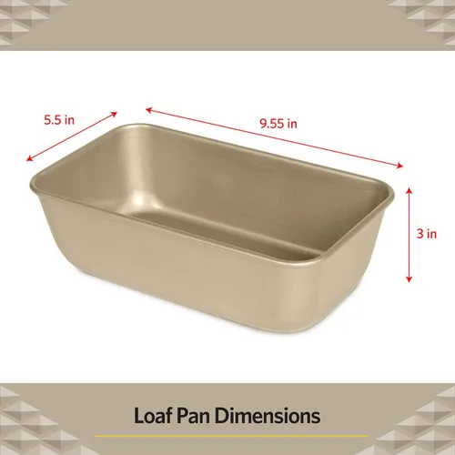 Miniatura 5 de Glad Molde para hornear pan antiadherente, utensilios de metal resistente para pan y pasteles, 9.5 x 5.5 x 3 pulgadas (paquete de 6)