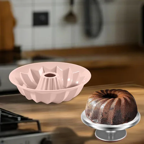 Miniatura 3 de Molde de Silicona para Pastel con Forma de Flor - Molde Bundt Antiadherente, Molde Flexible Reutilizable para Hornear Pasteles, Cupcakes