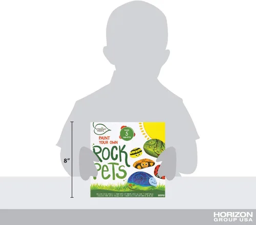 Miniatura 8 de Creative Roots Pinta tus propias mascotas de roca de Horizon Group USA, 6 colores, pincel de pintura, ojos ondulados y pegamento incluidos