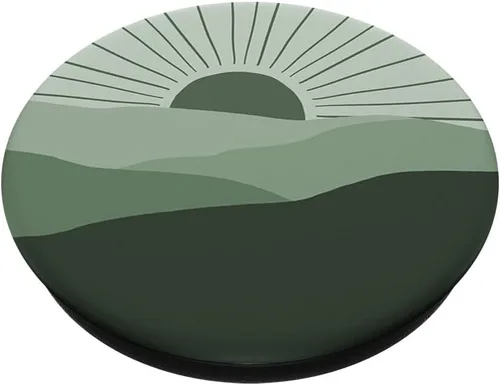 Miniatura 2 de Minimal Sage Green Mountain Sunset Boho Chic Estética PopSockets intercambiables PopGrip