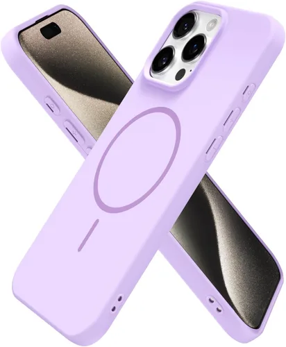 Miniatura 14 de oakxco Funda de silicona Mag Safe para iPhone 17 Pro Max, funda magnética delgada y fina compatible con carga inalámbrica MagSafe, bonita funda Negro