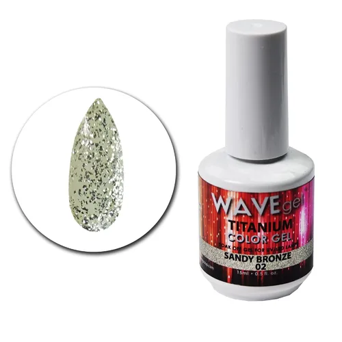 Miniatura 11 de WAVEGEL - Esmalte de uñas en gel con purpurina, colección Titanio, #28 Twinkle Pink I 0.5 onzas