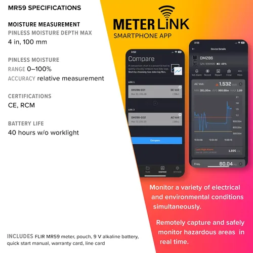 Miniatura 6 de FLIR Medidor de Humedad con Sonda Esférica MR59 y Bluetooth