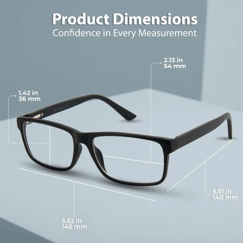 Miniatura 7 de BLUE CUT - Gafas de bloqueo de luz azul para hombres y mujeres – Anteojos antifatiga para computadora y juegos para reducir la fatiga ocular, negro