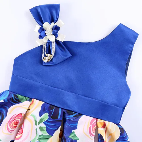 Miniatura 4 de LLQKJOH Vestido de niña con volantes de encaje para boda, vestidos de dama de honor