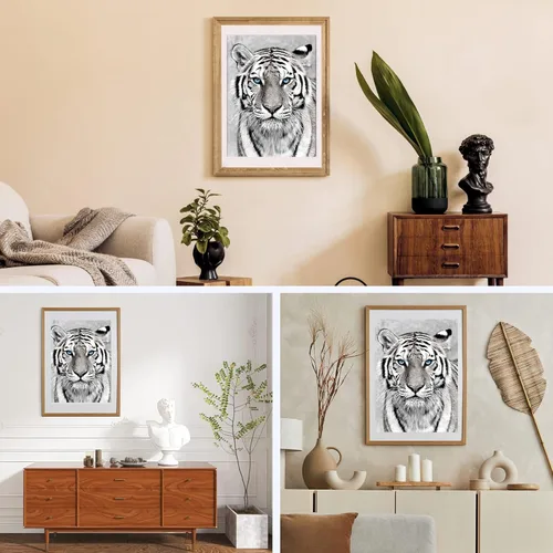 Miniatura 3 de NAIMOER Kits de arte de diamantes de tigre para adultos, arte de diamantes 5D, kit de arte de tigre, animales de perforación completa, kits de arte