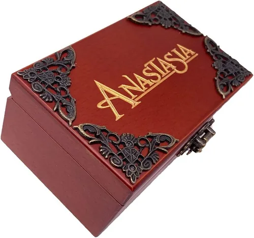 Miniatura 3 de Caja de música Youtang Anastasia para joyería con espejo, caja de madera grabada con láser, caja musical con cuerda, regalo musical para ella, él