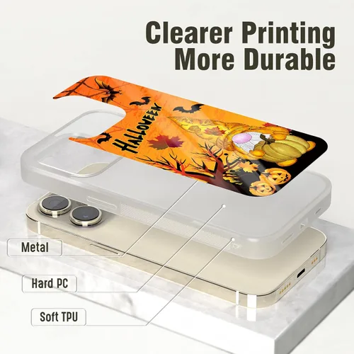 Miniatura 2 de Fundas divertidas para teléfono con diseño de calabazas de Halloween, color naranja, para mujeres y niñas, regalos para iPhone 11, 12, 13, 14, 15