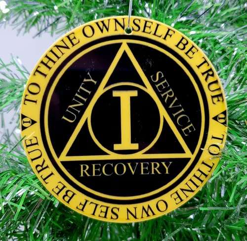 Miniatura 3 de AA Sobriety Sober - Adorno de Navidad con temática de 12 pasos (A122)