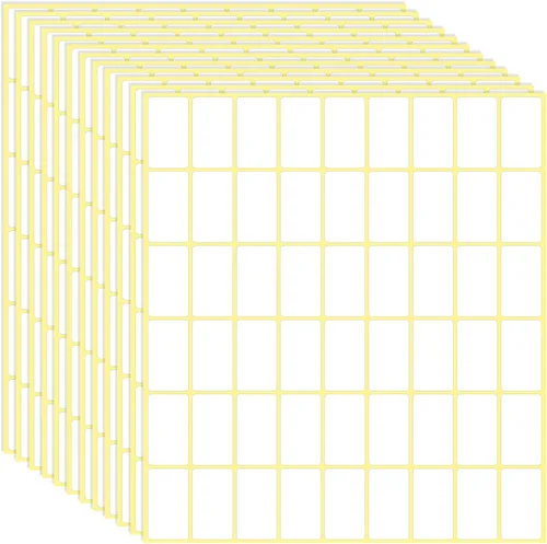 Miniatura 10 de 1260 Piezas de Etiquetas Adhesivas Blancas Mate Pequeñas Etiquetas en Blanco Removibles Etiquetas Adhesivas de Precio para Frascos Cajas Escuela