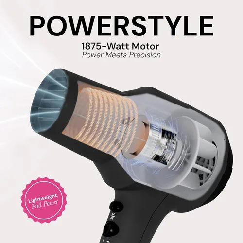 Miniatura 5 de L'ANGE HAIR PowerStyle Turbo - Secador de pelo iónico Secador profesional de 1875 vatios con difusor y concentrador Múltiples ajustes de calor