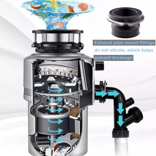 Miniatura 4 de Paquete de 2 piezas de repuesto de acoplador flexible 75499 compatibles con Insink-erator, acoplamiento de montaje de tubo de escape antivibración
