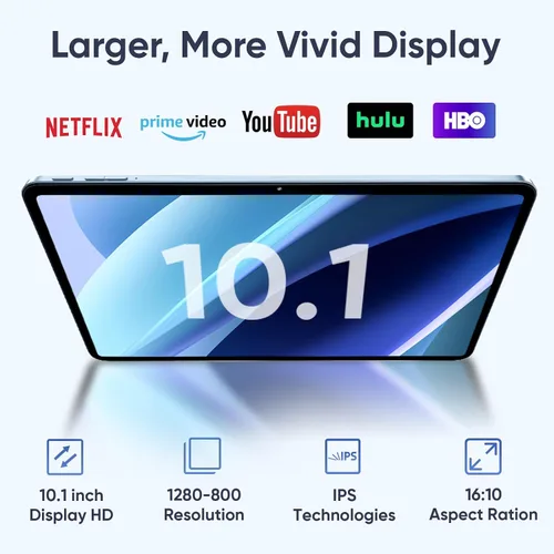 Miniatura 4 de EDDBNi Tablet Android 15 de 10.1 pulgadas Tablet 2025 últimas Tablets con teclado ratón 24GB+64GB 2TB de expansión 6000mAh procesador Octa-Core Azul