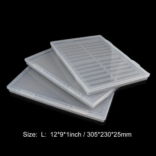 Miniatura 5 de Aventik Cajas para moscas de gran capacidad, tapa transparente de espuma delgada, colección PP, cajas de pesca de competición para anzuelos de pesca