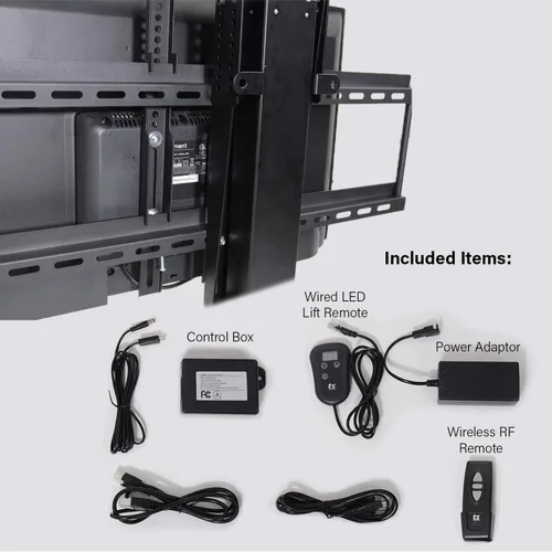 Miniatura 6 de Touchstone Valueline - Carrito móvil inteligente para TV de 26 a 50 pulgadas, RF y control remoto con cable, altura de 28 pulgadas, altura de 165