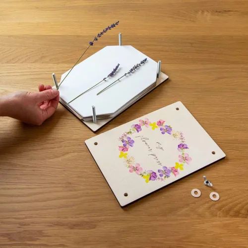 Miniatura 3 de Talking Tables Kit de prensa de flores de madera para suministros de arte y manualidades o decoración de tarjetas, conserva un recuerdo especial