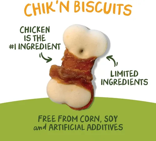 Miniatura 4 de Pet 'n Shape Chik 'n Wrapped Biscuits – Golosinas naturales envueltas en pollo para perros, 35 onzas