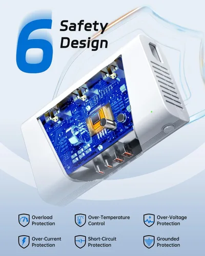 Miniatura 6 de DOACE Convertidor de 220 V a 110 V - Convertidor de voltaje de 800 W de EE. UU. a Europa para alisador de cabello, rizador, teléfono, convertidor