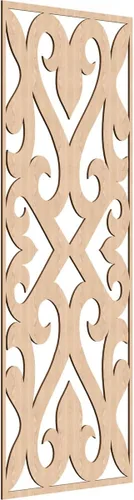 Miniatura 165 de Keene Paneles de pared decorativos de madera con calado, 9 3/8 pulgadas de ancho x 24 3/8 pulgadas de alto x 1/4 de alto, roble rojo rojo (Red Oak)