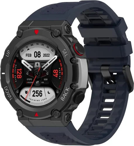 Miniatura 7 de TenCloud Paquete de 3 correas deportivas de silicona suave compatibles con Amazfit T-Rex 2 Smart Watch para hombre Negro+Nave+Verde