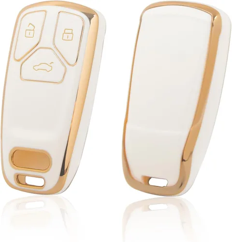 Miniatura 16 de Xotic Tech - Funda protectora de TPU con 3 botones de protección completa para llave sin llave, control remoto, con llavero compatible con Audi A3