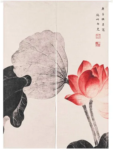 Miniatura 11 de Tapiz japonés Noren para puerta, moderno pájaro, hecho a mano, cortina de puerta, divisor de habitación para decoración del hogar, 33 x 35 pulgadas