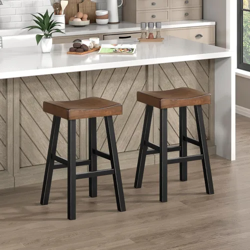 Miniatura 12 de Juego de mesa de bar Lexicon para 3, juego de mesa pequeña de cocina, mesa de isla de cocina con 3 taburetes de bar de silla de montar, juego
