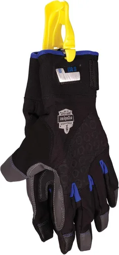 Miniatura 3 de Ergodyne Squids 3405 - Pinza para guantes con clip para cinturón, paquete de 6, color lima Lima - Paquete de 6