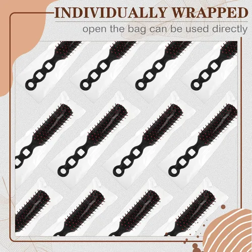 Miniatura 6 de 200 cepillos de pelo para personas sin hogar, envueltos individualmente, cepillo para desenredar, cepillo de pelo rizado, cepillo de ventilación
