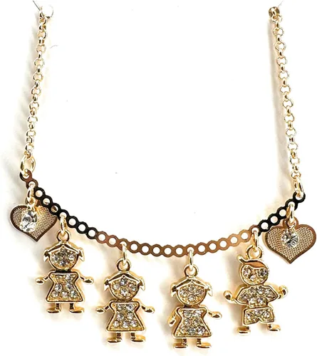 Miniatura 18 de SIFRIMANIA Personalized Children's Charm Choker Necklace, Boys or Girls Customizable Pendants, Growing Family Jewelry for Women