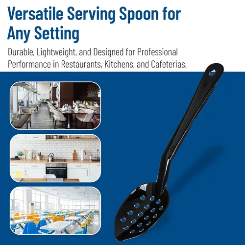 Miniatura 7 de Carlisle FoodService Cucharas para servir, utensilios de cocina perforada de policarbonato perforado de 11 pulgadas, resistente al calor de 212 °F