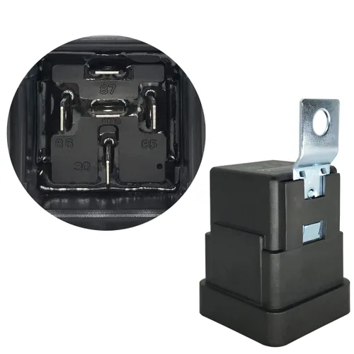 Miniatura 3 de Paquete de 1 relé con arnés impermeable de 40/30 AMP y 12 V CC, resistentes cables de cobre estañado de calibre americano de 12, relé automotriz