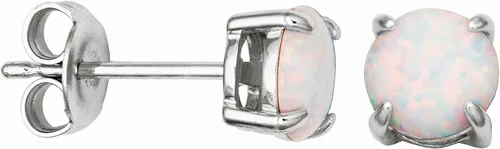 Miniatura 51 de Amazon Essentials Aretes redondos de plata de ley con piedra natal (anteriormente colección Amazon)
