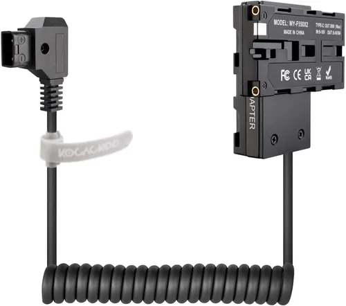 D-Tap Ptap a doble cara NP-F550/970/570/770 Adaptador de corriente de batería ficticia (estructura cruzada) para monitor de campo, transmisión de