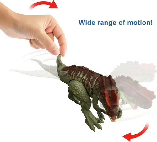 Miniatura 5 de Mattel Jurassic World Dominion - Figura de dinosaurio de acción masiva, juguete de dinosaurio Yangchuanosaurus con movimiento de ataque, además