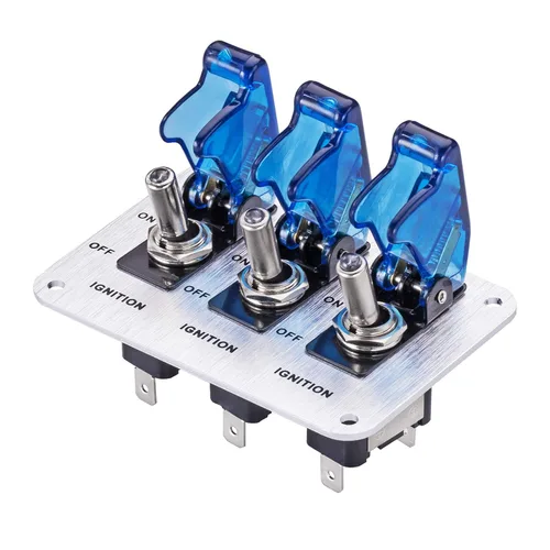 DC 12 V set de interruptores con indicador LED para autos de carrera, Azul