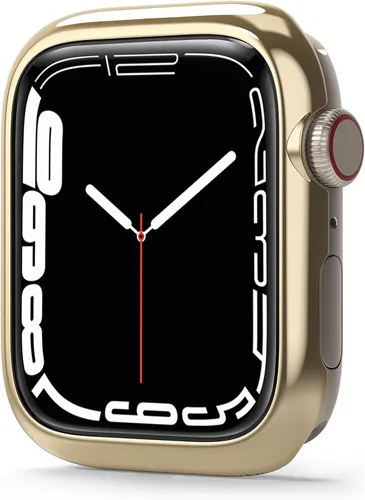Ringke Estilo de bisel [elegante marco de acero inoxidable] compatible con Apple Watch Series 9, 8, 7 (1.772 pulgadas), protector antiarañazos, Oro