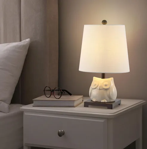 Miniatura 6 de JONATHAN Y JYL3014B Justina 16" lámpara de mesa LED mini de cerámica, estilo cabaña, transición, para recámara, sala de estar, oficina, habitación