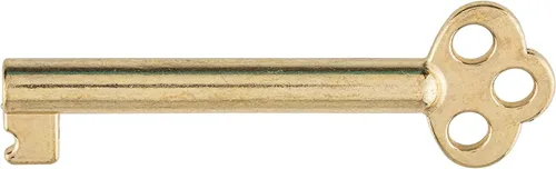 Llave de esqueleto chapada en latón para gabinete, puertas de reloj de abuelo, cajones de aparador - Reemplazo de llave de barril hueco - Llaves de