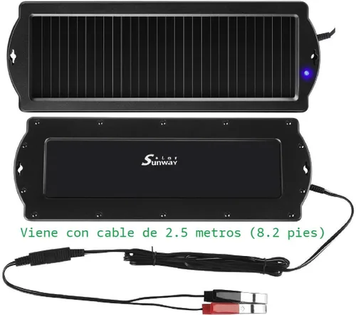 Miniatura 5 de Sunway Solar Cargador de Batería de Goteo y Mantenedor para Automóvil Panel Solar de 12V Cargador de Batería con Enchufe para Encendedor