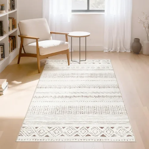 Miniatura 54 de Alfombra grande para sala de estar de 5 x 7: Alfombras marroquíes bohemias, suaves, lavables a máquina, para dormitorio, debajo de la mesa